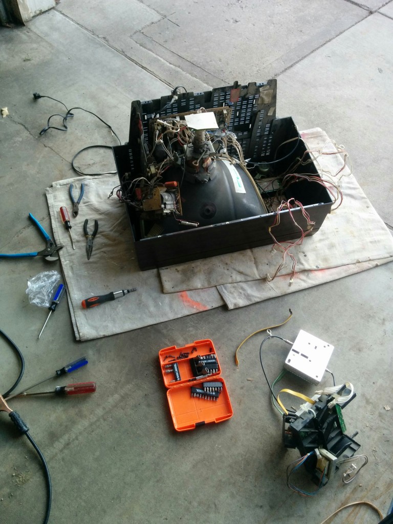 Gutting and discharging the television.
