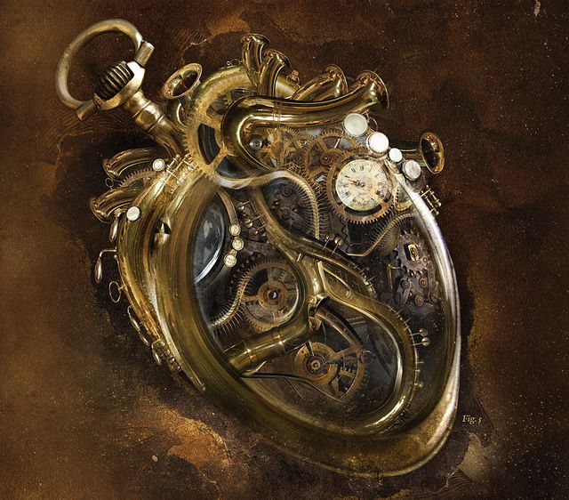 A clockwork heart ready to start beating