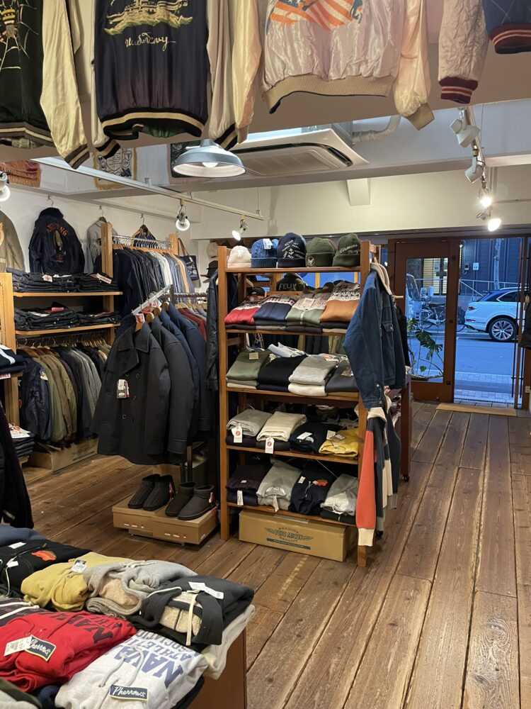 A clothing store in Osaka, Japan selling Ametora Clothing 